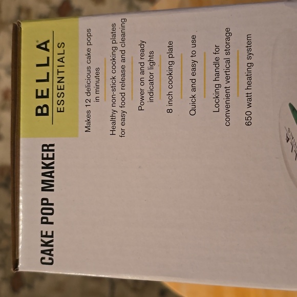 BELLA ESSENTIALS BRAND CAKE POP MAKER - Picture 6 of 8